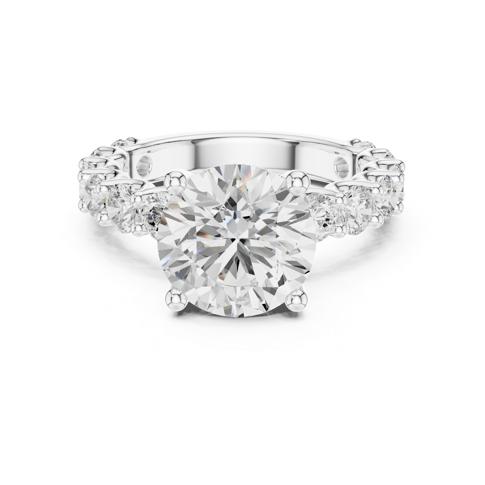 Gold Ring DDLR-846, White Gold, view 4