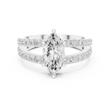 Gold Ring DDLR-1102, White Gold, view 4