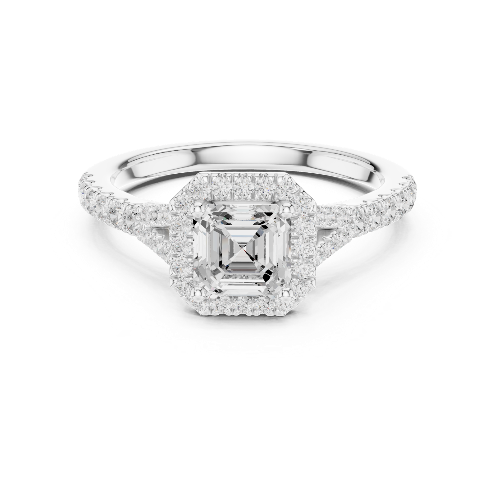 Gold Ring DDLR-908, White Gold, view 4