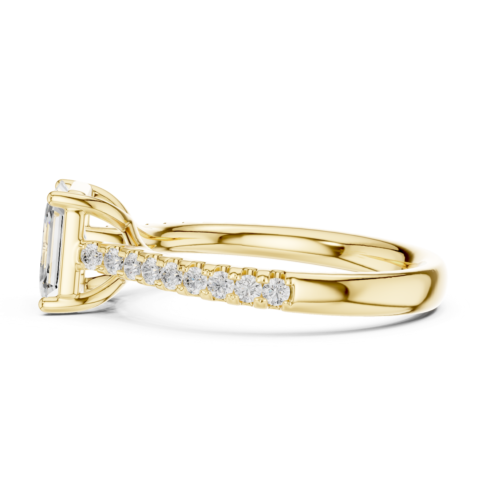 Gold Ring DDLR-730, Yellow Gold, view 3
