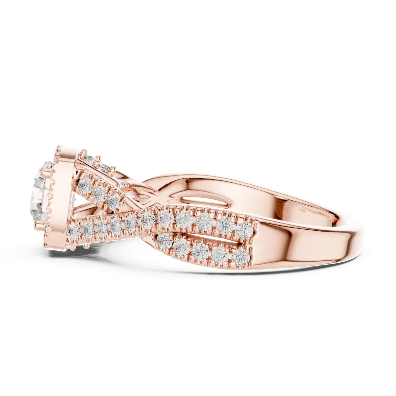 Gold Ring LR-0247, Rose Gold, view 3