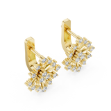 Gold Earrings L03-11, Yellow Gold, view 2