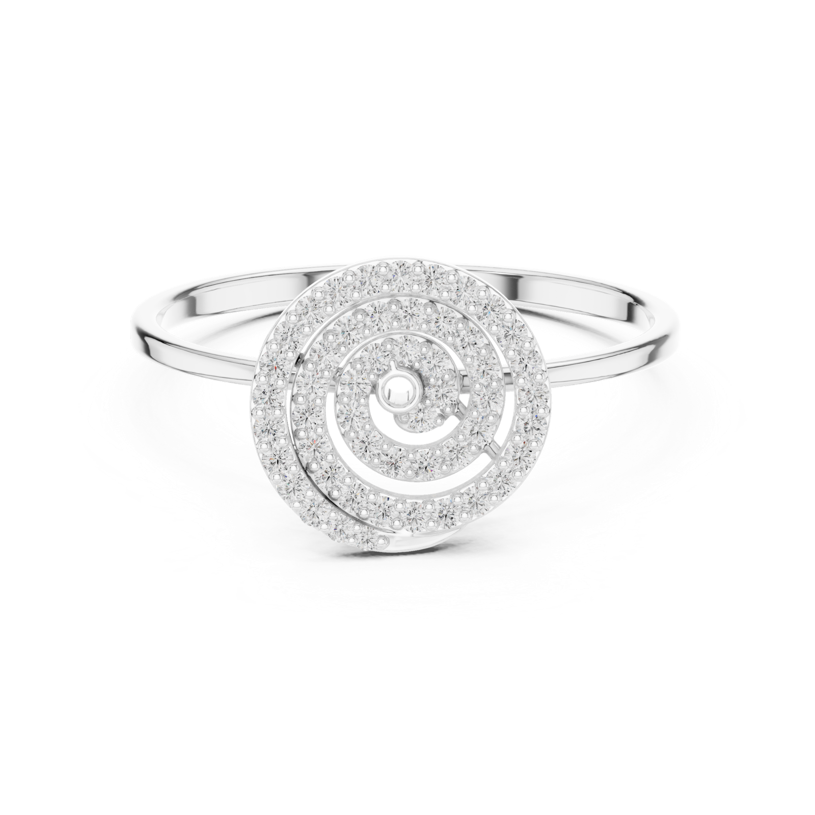 Gold Ring 1 (256), White Gold, view 4