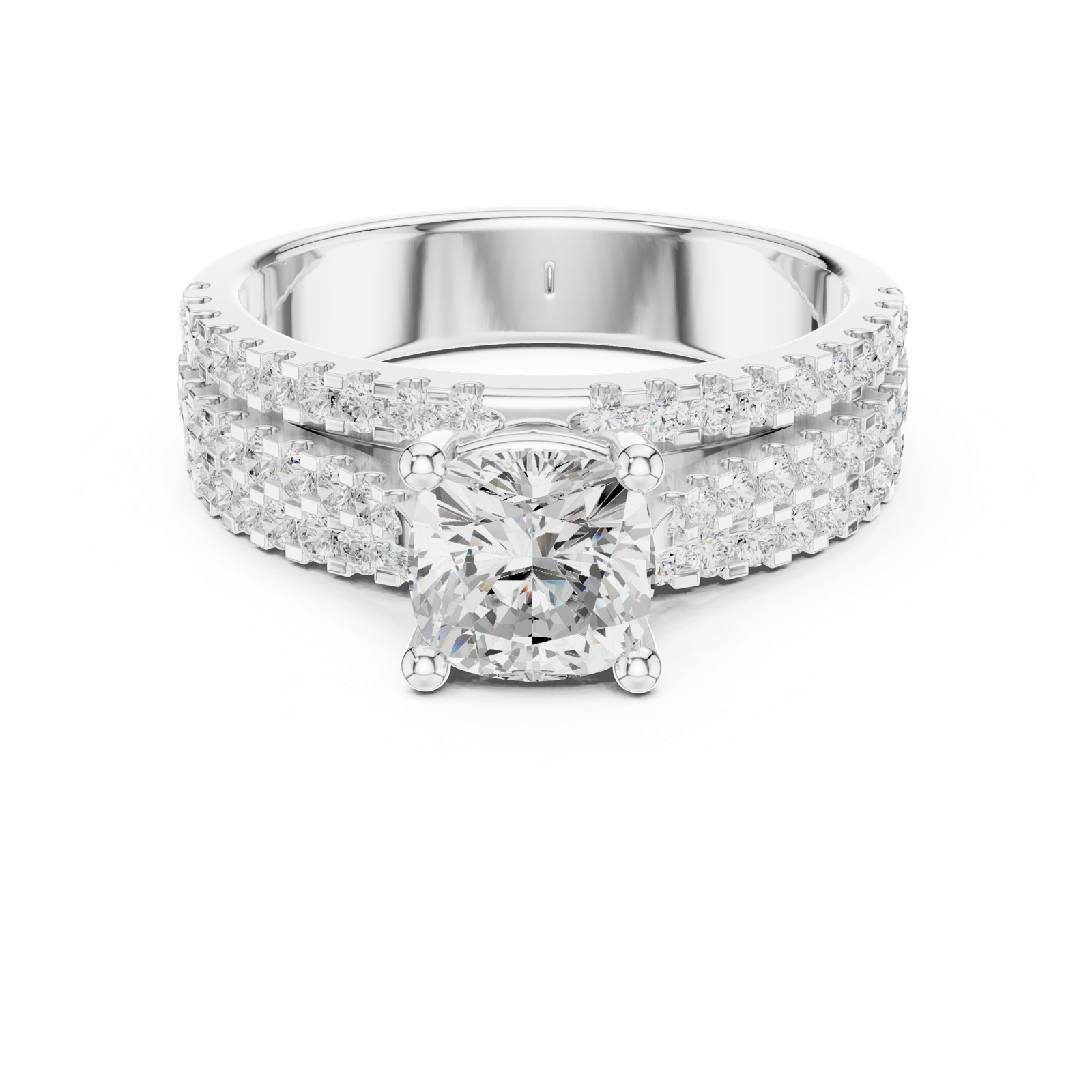 Gold Ring DDLR-528, White Gold, view 4