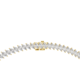 14K Solid Gold Lab Diamond Tennis Necklace, Yellow Gold, view 4