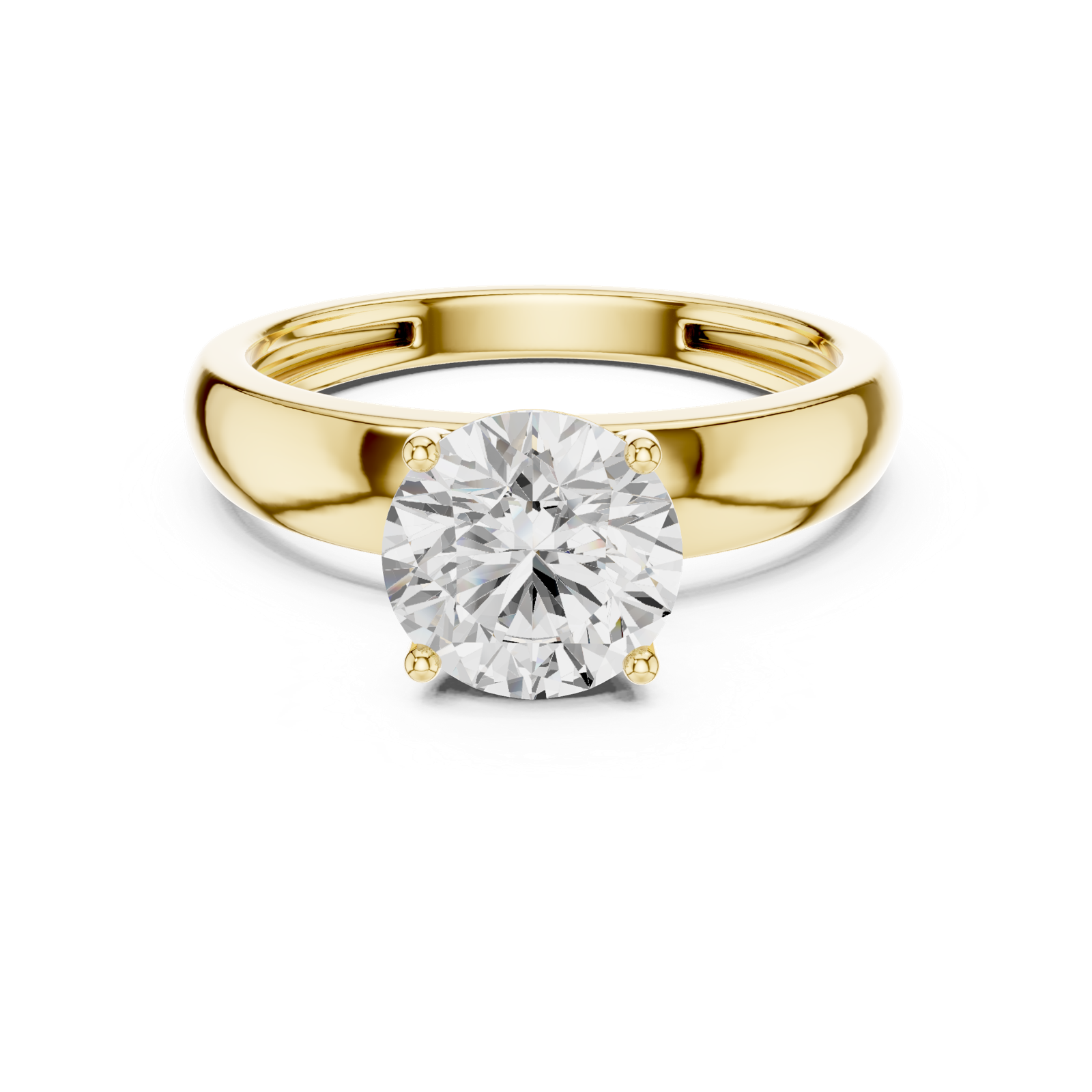 Gold Ring DDLR-827, Yellow Gold, view 4