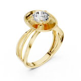 Gold Ring LR-0096, Yellow Gold, view 2