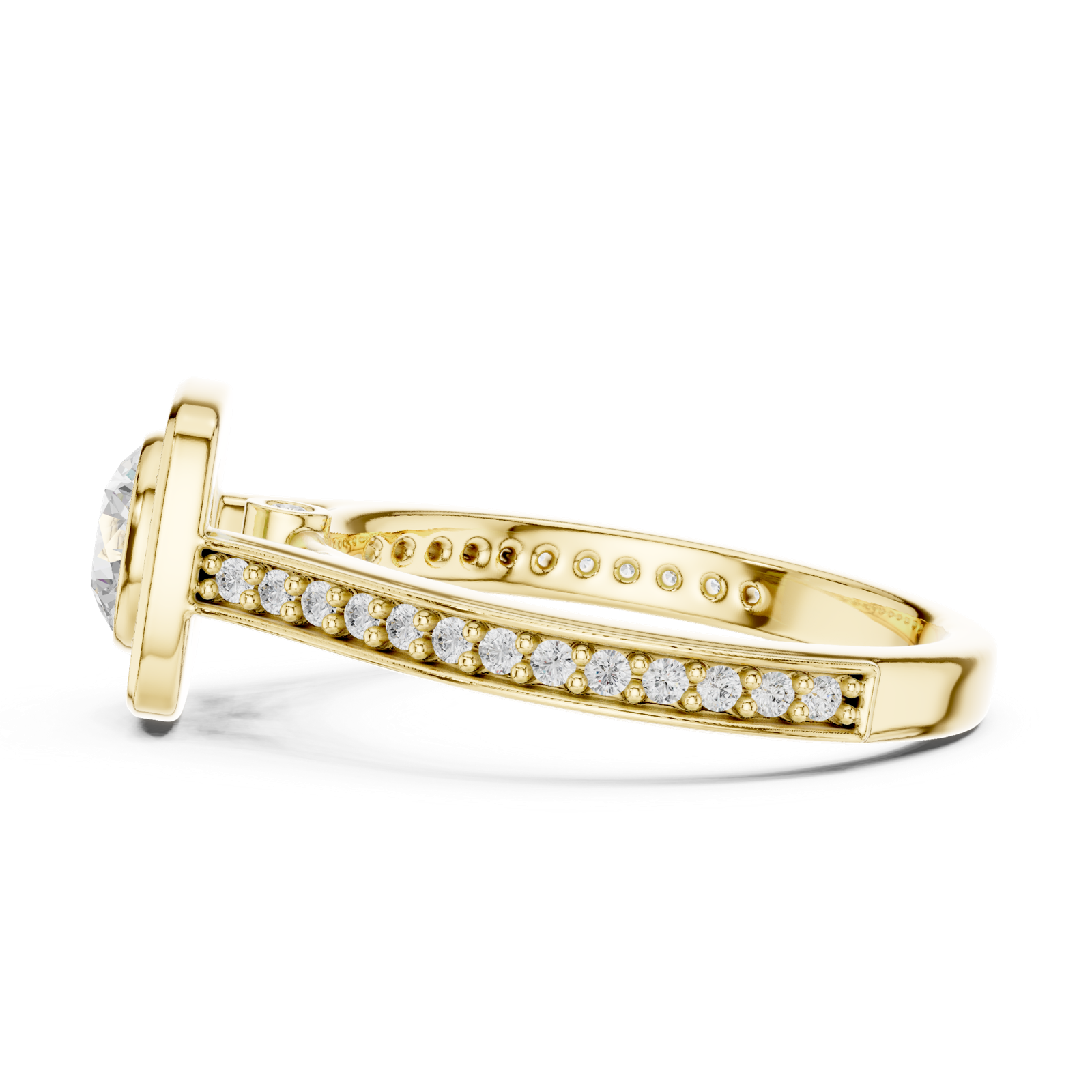 Gold Ring LR-0240, Yellow Gold, view 3