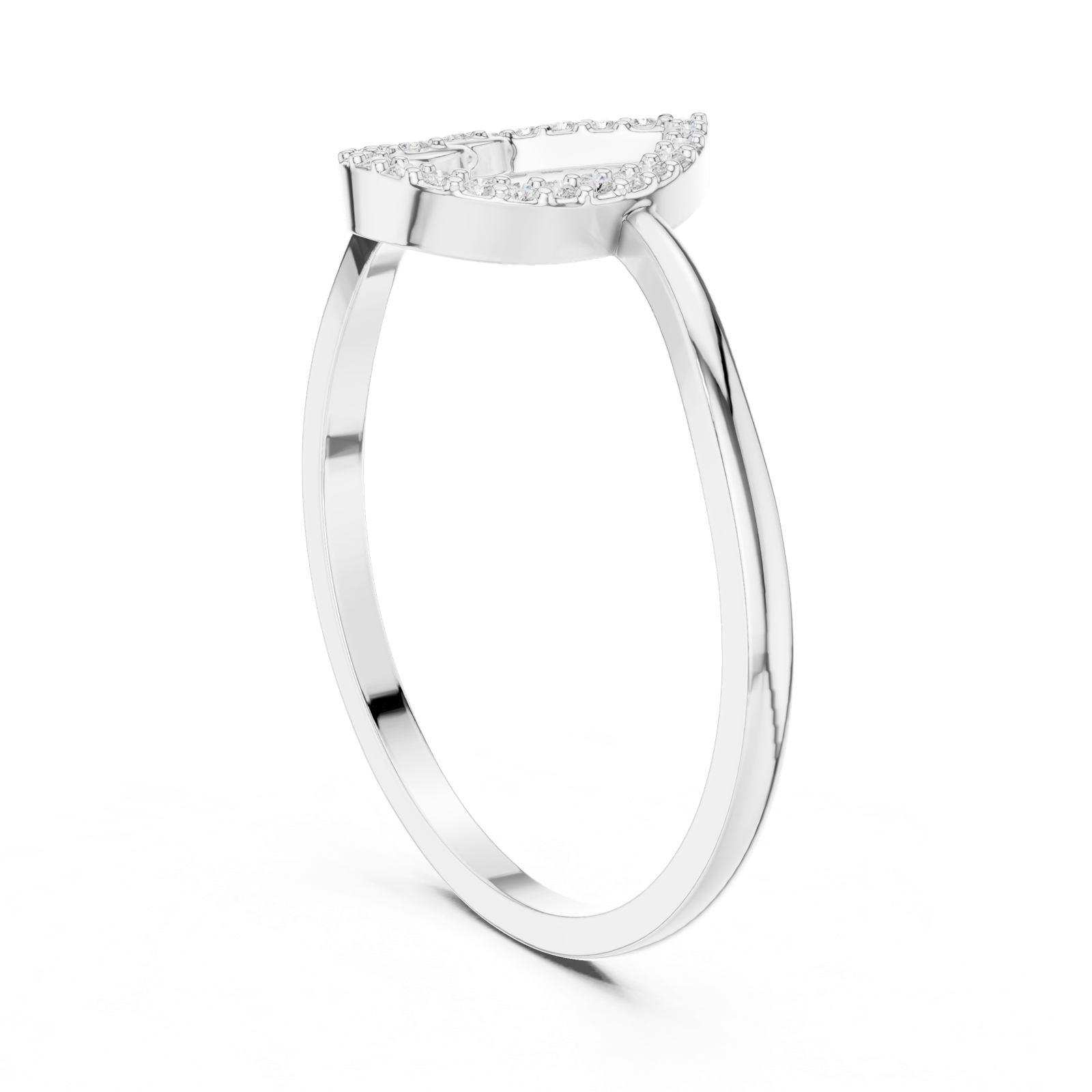 Gold Ring DDLR-469, White Gold