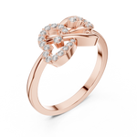 Gold Ring LR-01 (65), Rose Gold, view 2