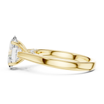 Gold Jewelry L36-18, Oval center stone, Yellow Gold, view 3