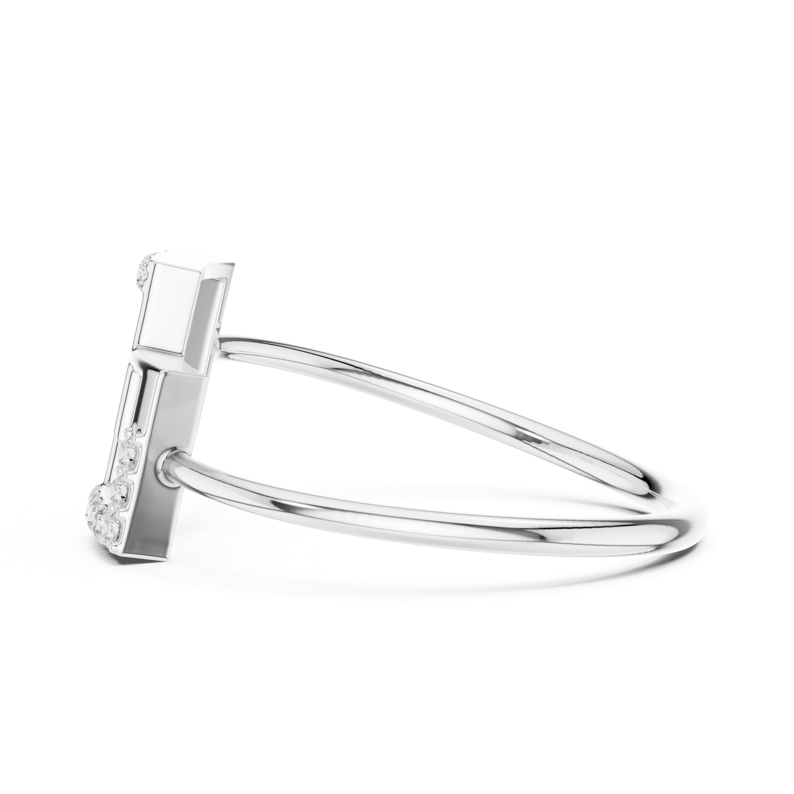 Gold Ring 1 (111), White Gold, view 3