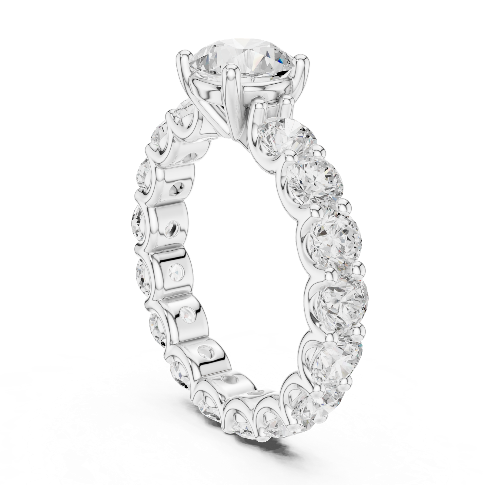 Gold Ring DDLR-656, White Gold, view 1