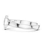 Gold Jewelry L36-3, Cushion center stone, White Gold, view 3