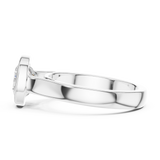 Gold Jewelry L36-3, Cushion center stone, White Gold, view 3