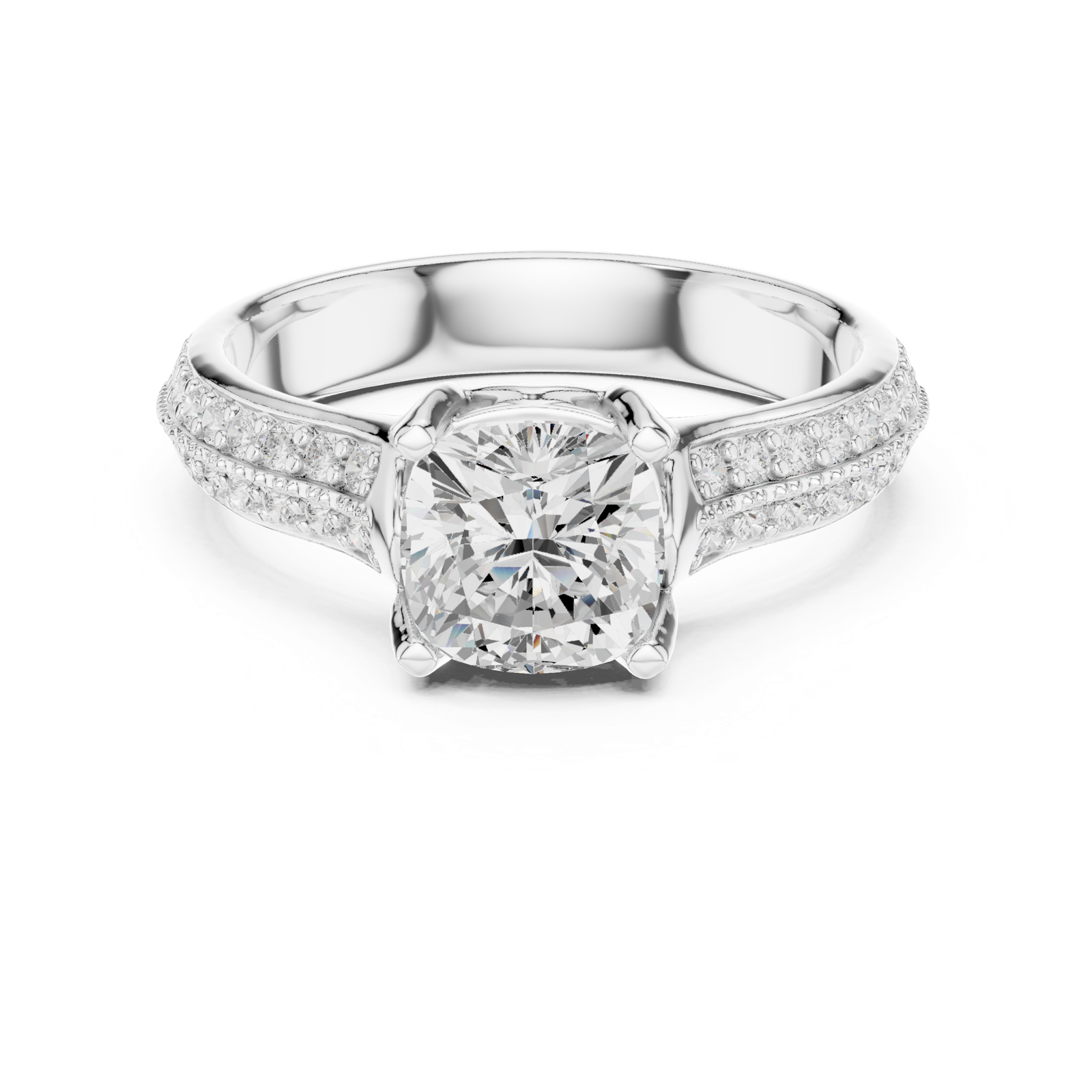 Gold Ring LR-0274, White Gold, view 4