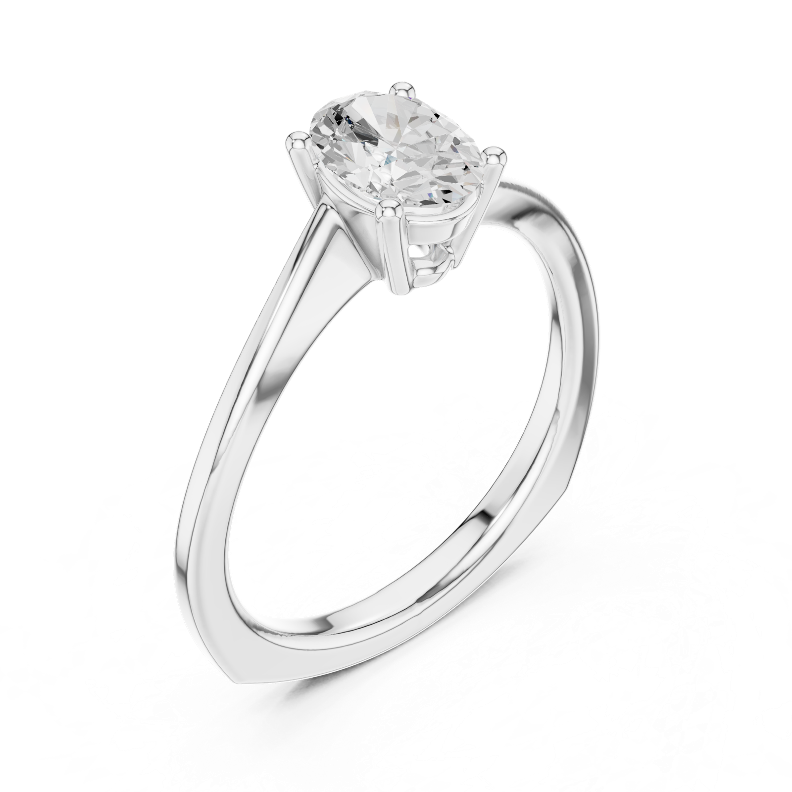 Gold Ring DDLR-478, White Gold, view 2