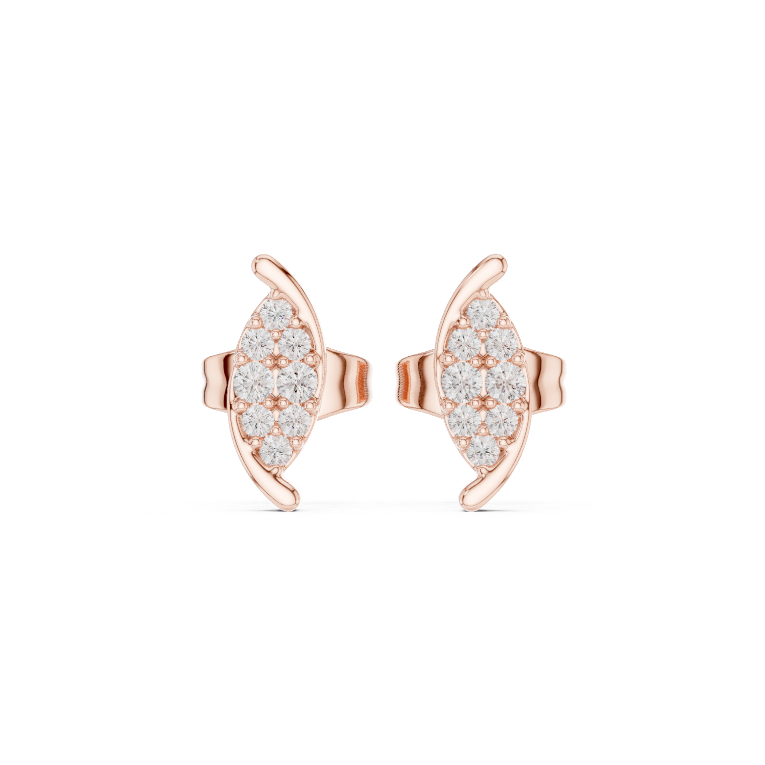 Gold Earrings SBER(43), Rose Gold