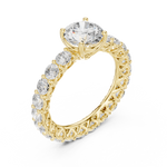 Gold Ring DDLR-693, Yellow Gold, view 2