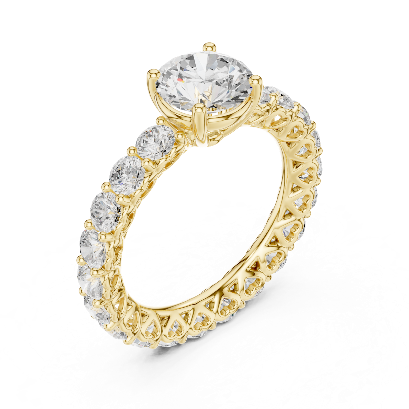 Gold Ring DDLR-693, Yellow Gold, view 2
