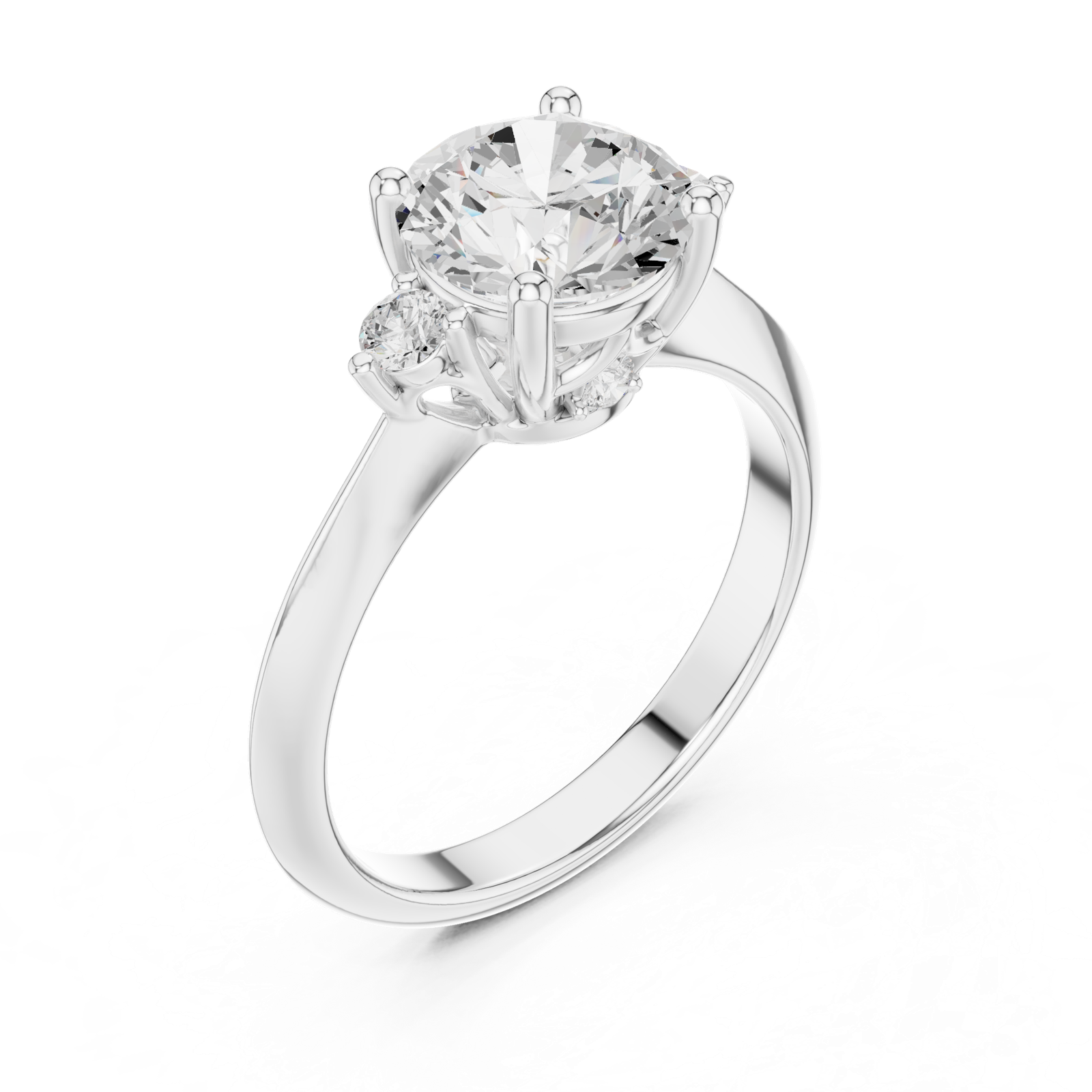 Gold Ring DDLR-278, White Gold, view 2
