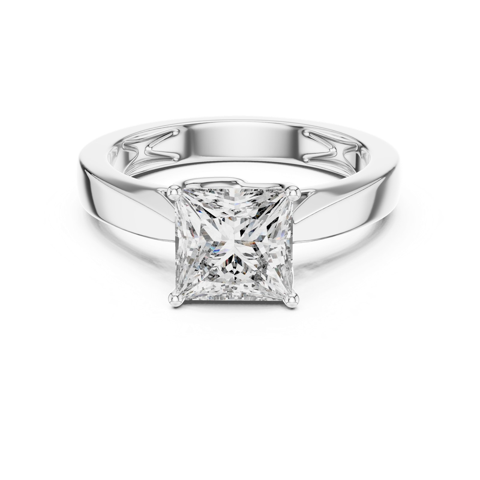 Gold Ring DDLR-052, White Gold, view 4