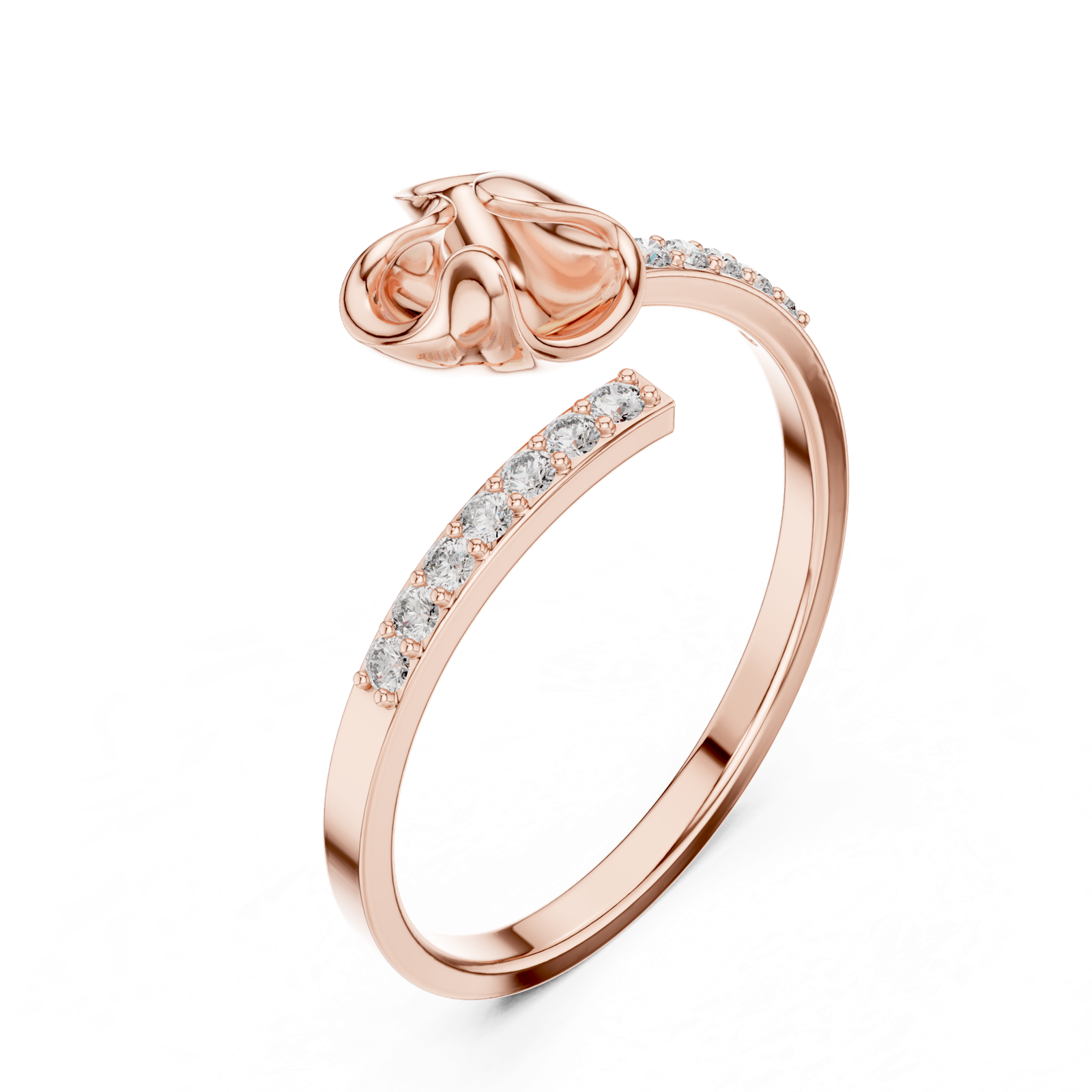 Gold Ring Ledis Ring, Rose Gold, view 2