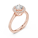 Gold Ring DDLR-652, Rose Gold, view 2
