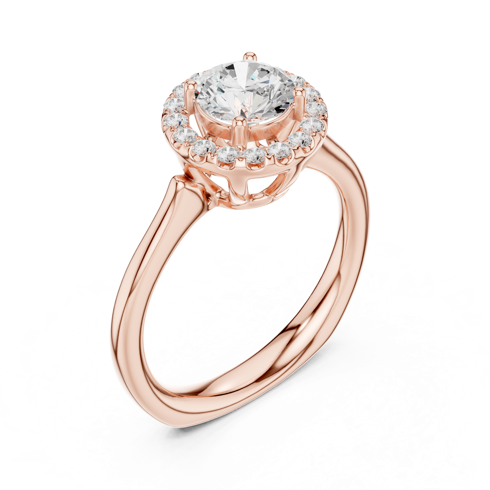 Gold Ring DDLR-652, Rose Gold, view 2