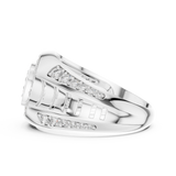 Gold Ring LR-01 (36), White Gold, view 3