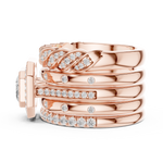 Gold Ring DDLR-849, Rose Gold, view 3