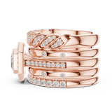 Gold Ring DDLR-849, Rose Gold, view 3