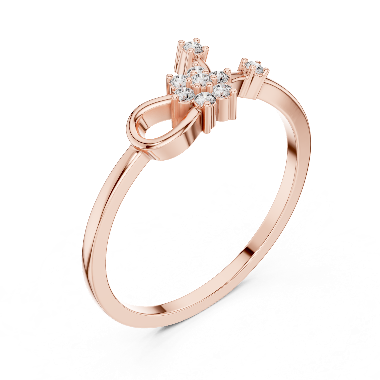 Gold Ring DR-6247, Rose Gold, view 2