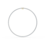 14K Solid Gold Lab Diamond Tennis Necklace, Yellow Gold