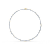 14K Solid Gold Lab Diamond Tennis Necklace, Yellow Gold