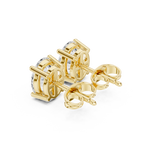 Gold Earrings SBER(5), Yellow Gold, view 2