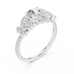 Gold Ring DDLR-1052, White Gold, view 2