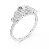 Gold Ring DDLR-1052, White Gold, view 2