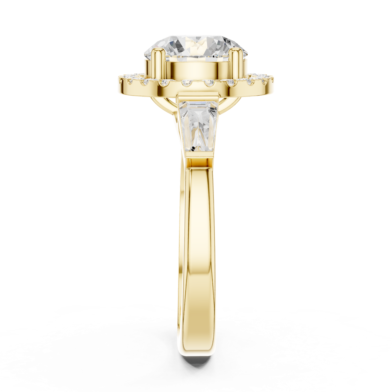 Gold Ring DDLR-342, Yellow Gold, view 3