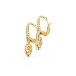Gold Jewelry DDER-034, Marquise center stone, Yellow Gold, view 2