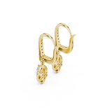 Gold Jewelry DDER-034, Marquise center stone, Yellow Gold, view 2