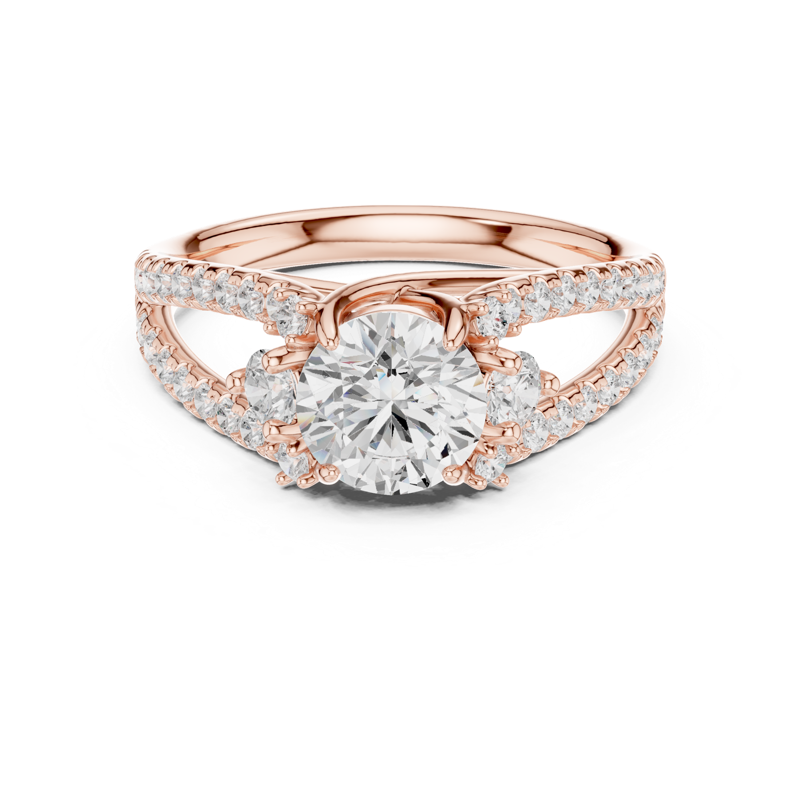 Gold Ring DDLR-794, Rose Gold, view 4