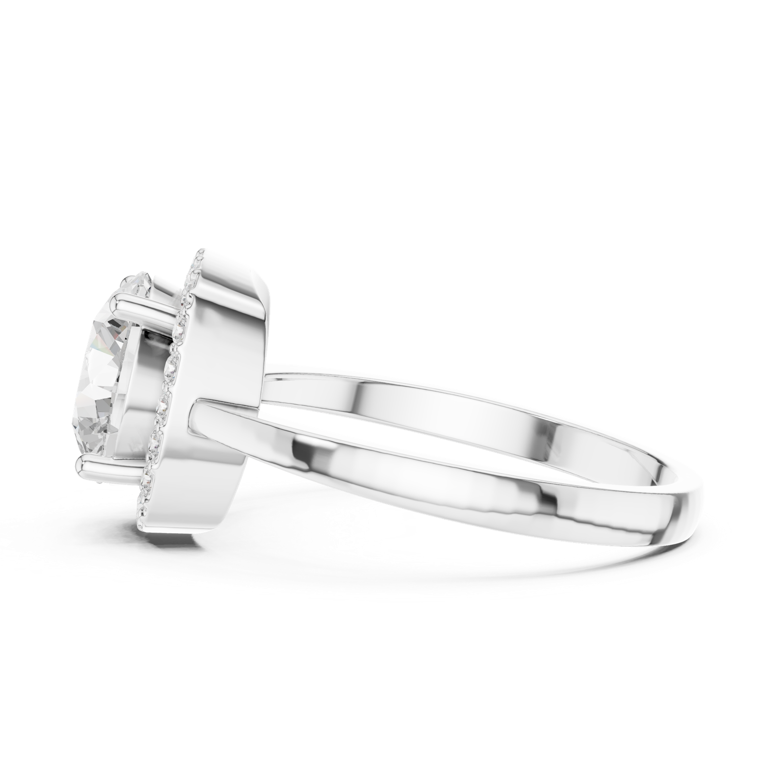 Gold Ring DDLR-809, White Gold, view 3