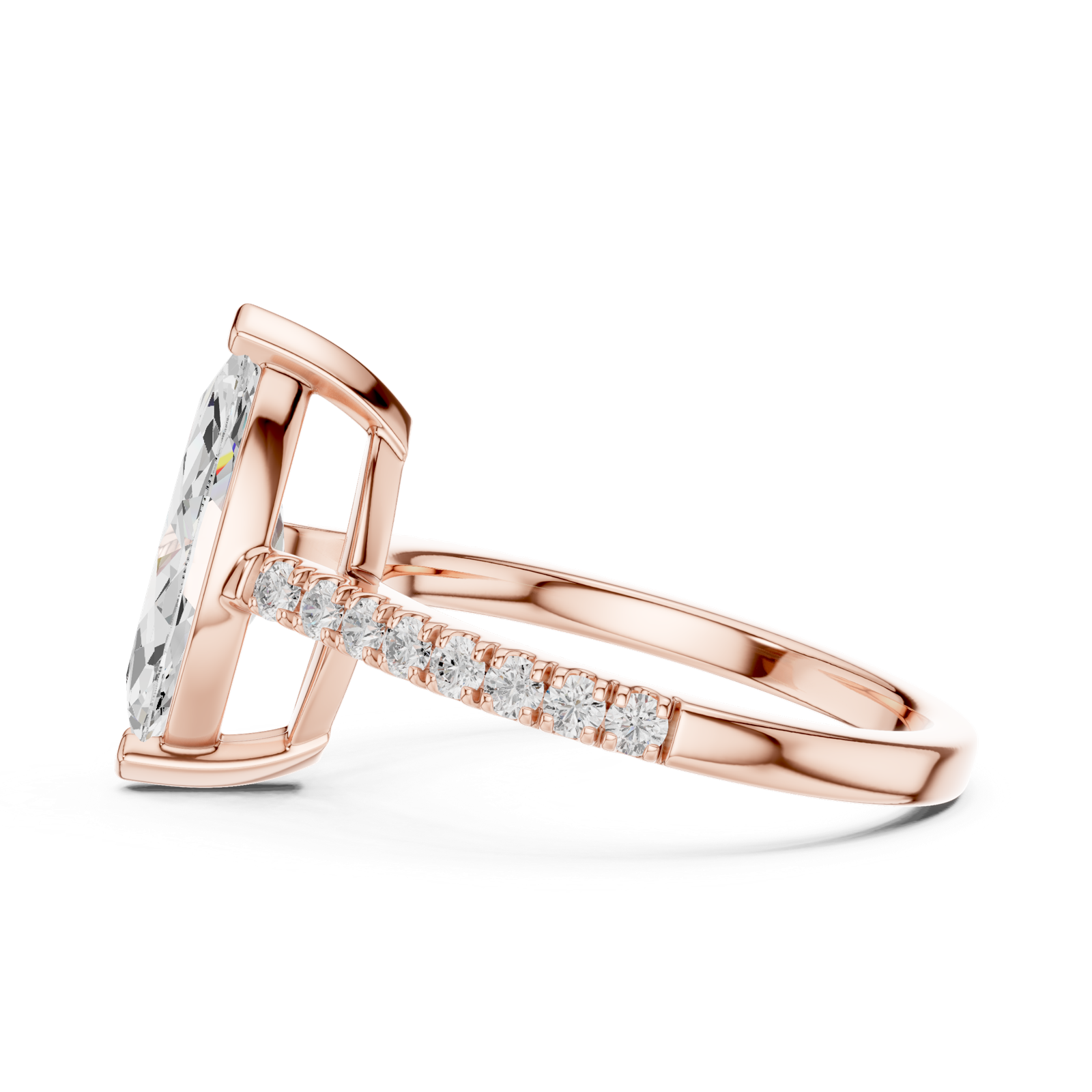 Gold Ring DDLR-877, Rose Gold, view 3
