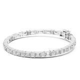 14K Solid Gold Lab Diamond Bracelet, White Gold, view 1
