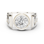 Gold Men's Ring GGR-0003, White Gold