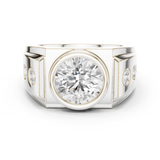 Gold Men's Ring GGR-0003, White Gold