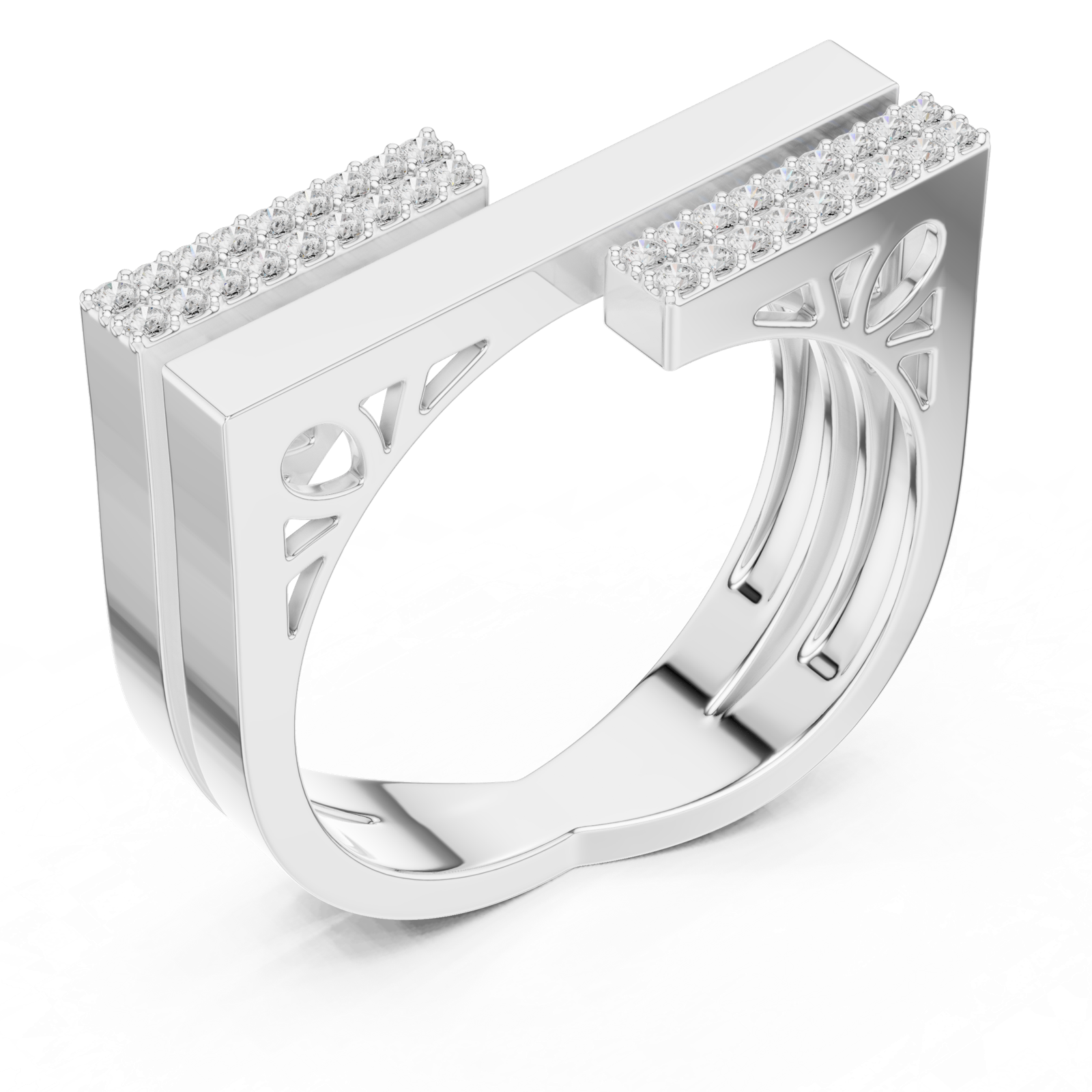 Gold Ring SBWR(32), White Gold, view 2