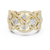 Gold Ring DDLR-460, Yellow Gold, view 4