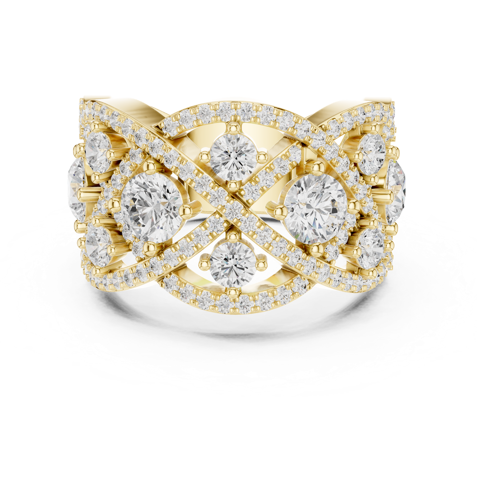 Gold Ring DDLR-460, Yellow Gold, view 4
